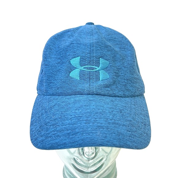 Under Armour Hat Womens Heather Blue Baseball Cap Adjustable Strapback - Picture 1 of 9